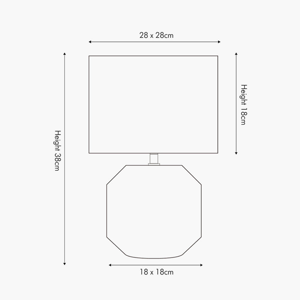 Meribel White Geo Textured Ceramic Table Lamp